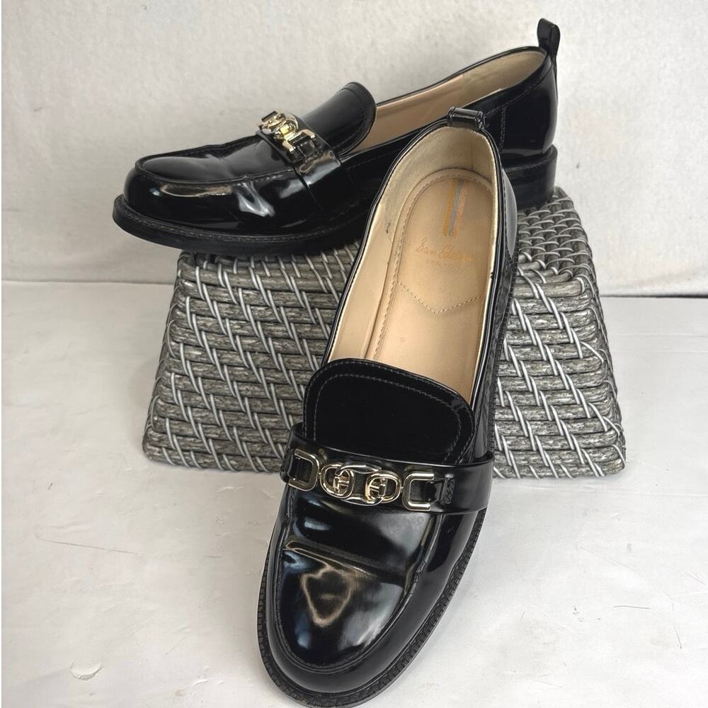 Sam Edelman Women's Christy Slip On Loafer Black Patent Size 10
